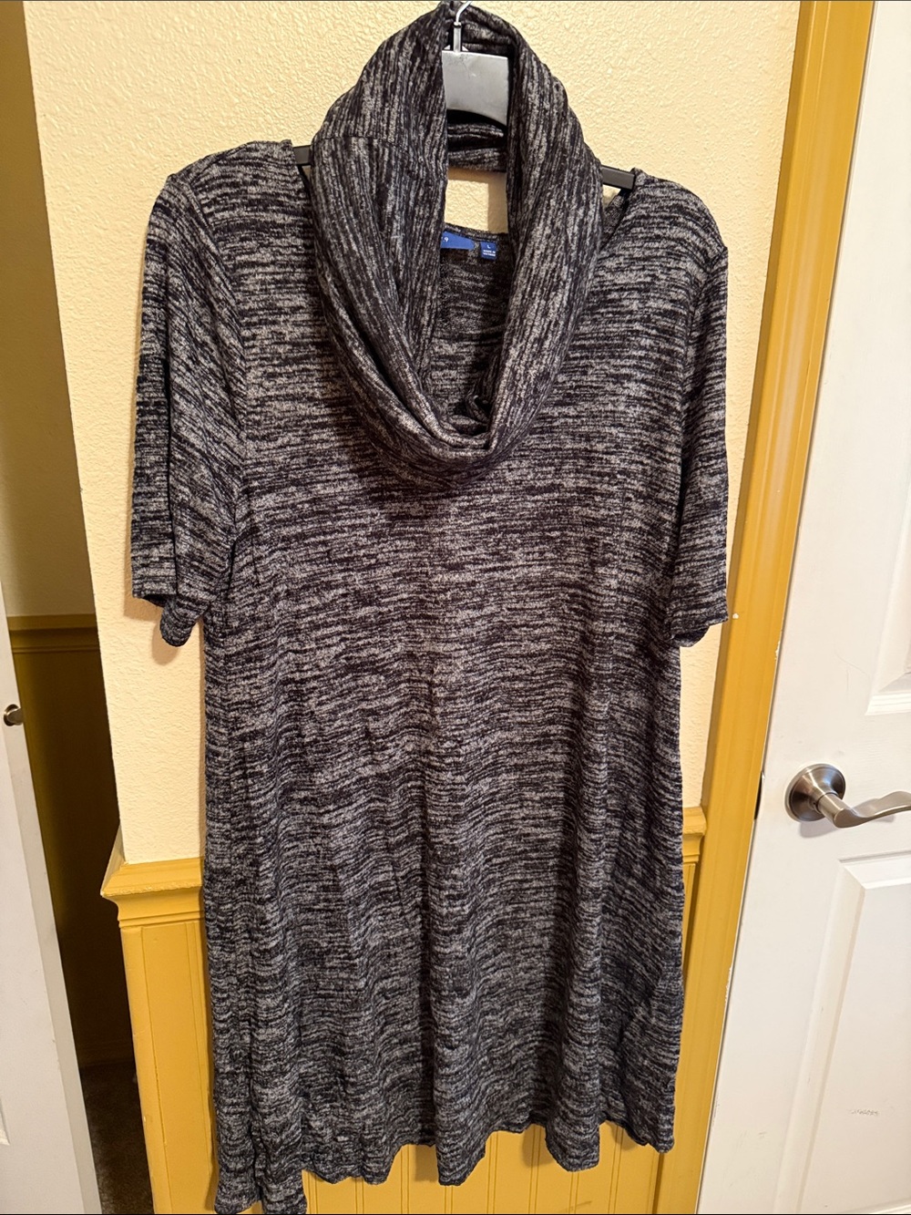 Dress - Soft Knit Cowl Neck Sweater - Charcoal. Apt 9